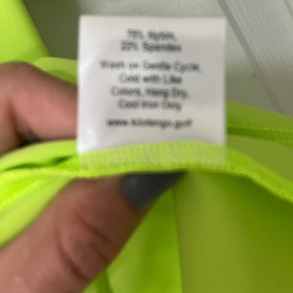 Kilo Tango Golf Polo In Lime UPF 50 Sz L - Picture 7 of 11